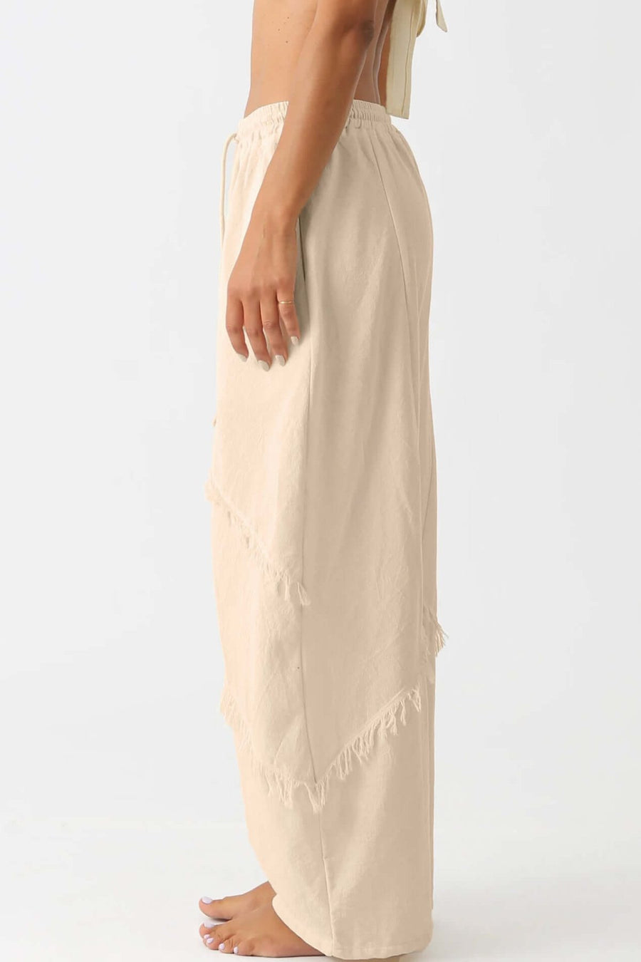 Beige Flow Pants - Women - snugbrandwear