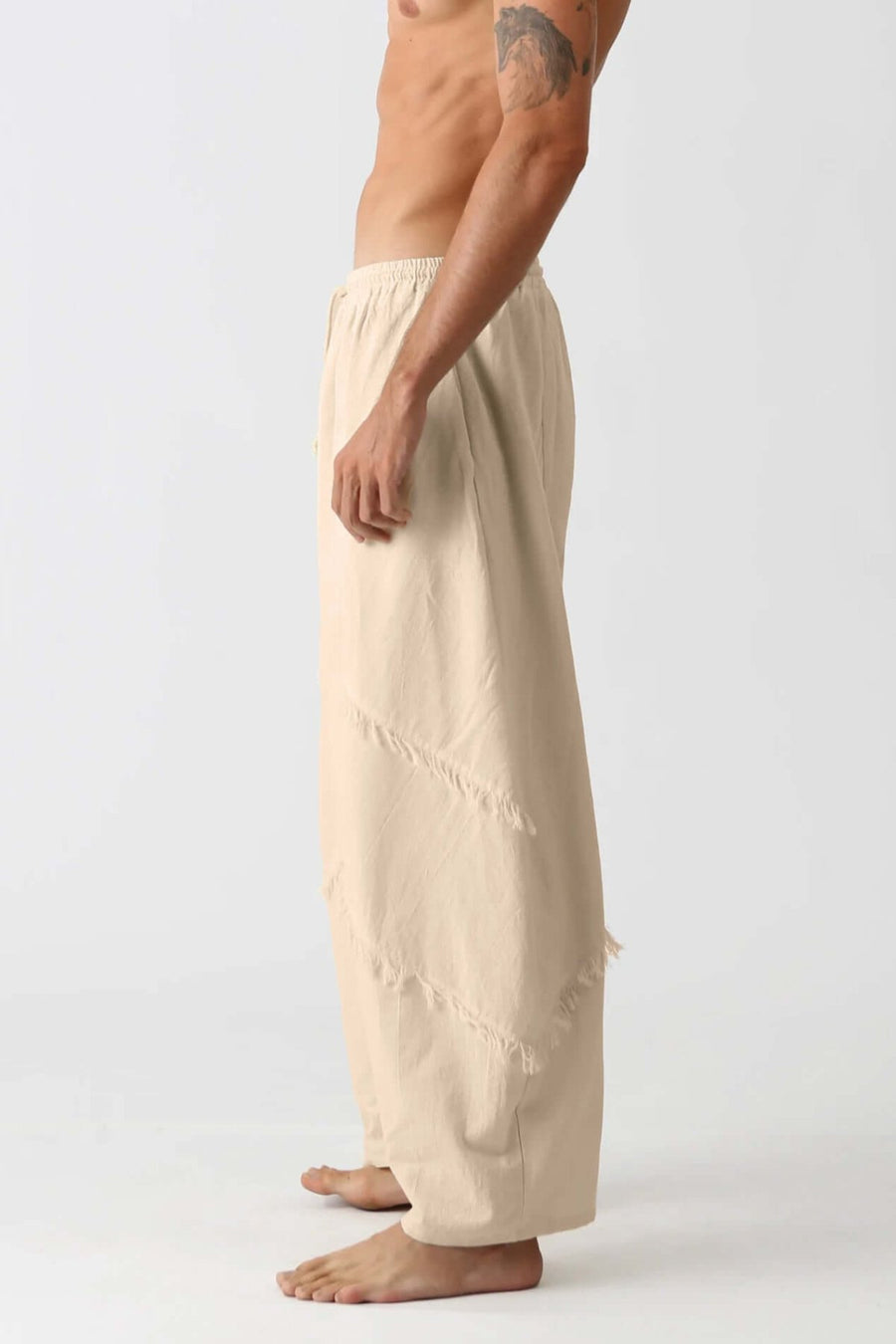 Beige Flow Pants - Men - snugbrandwear