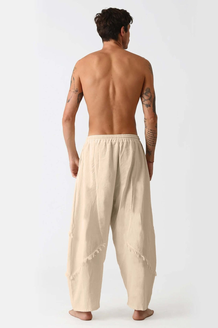 Beige Flow Pants - Men - snugbrandwear