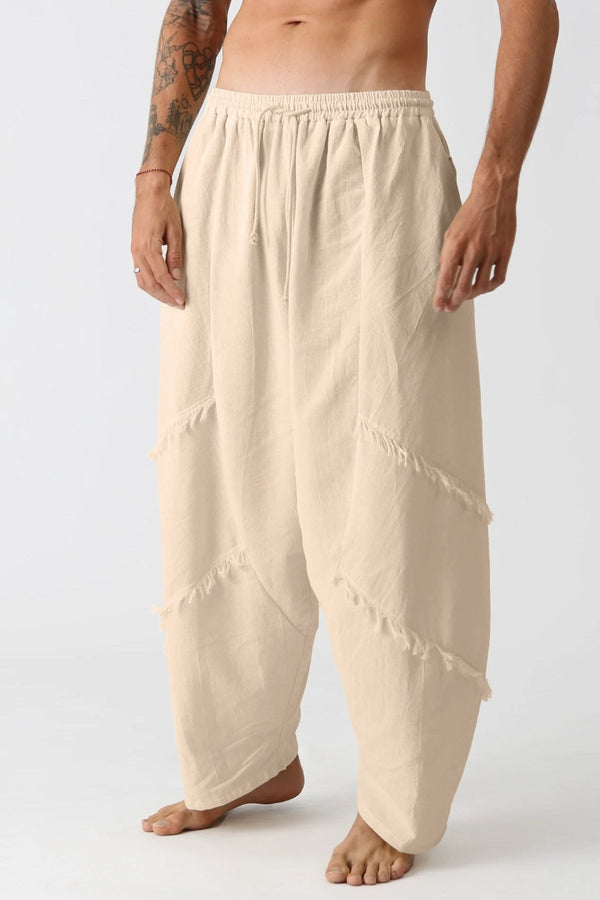 Beige Flow Pants - Men - snugbrandwear