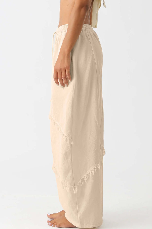 Beige Flow Pants - Women - snugbrandwear