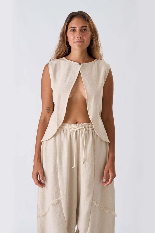 Beige Oasis Vest - snugbrandwear