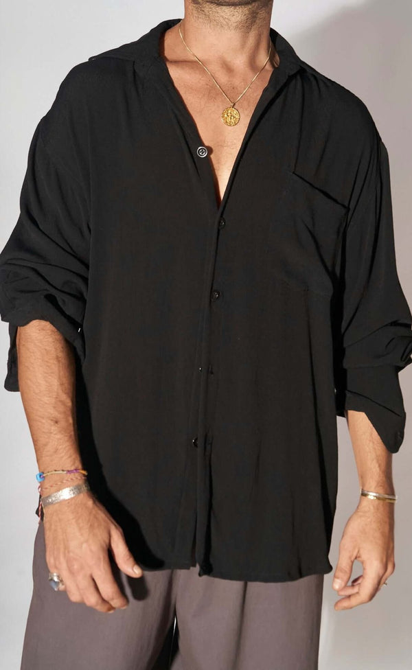 Blackout Oversize Shirt - Man - snugbrandwear