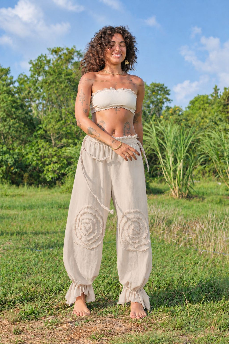 Intuition Pants in cream — front