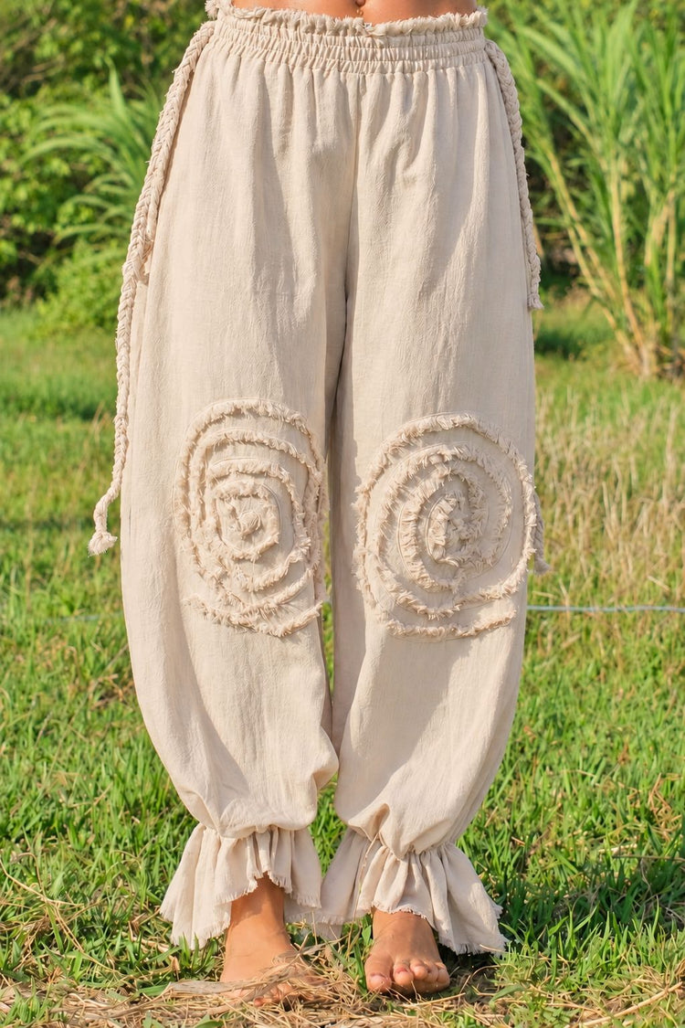 Intuition Pants in cream — closeup