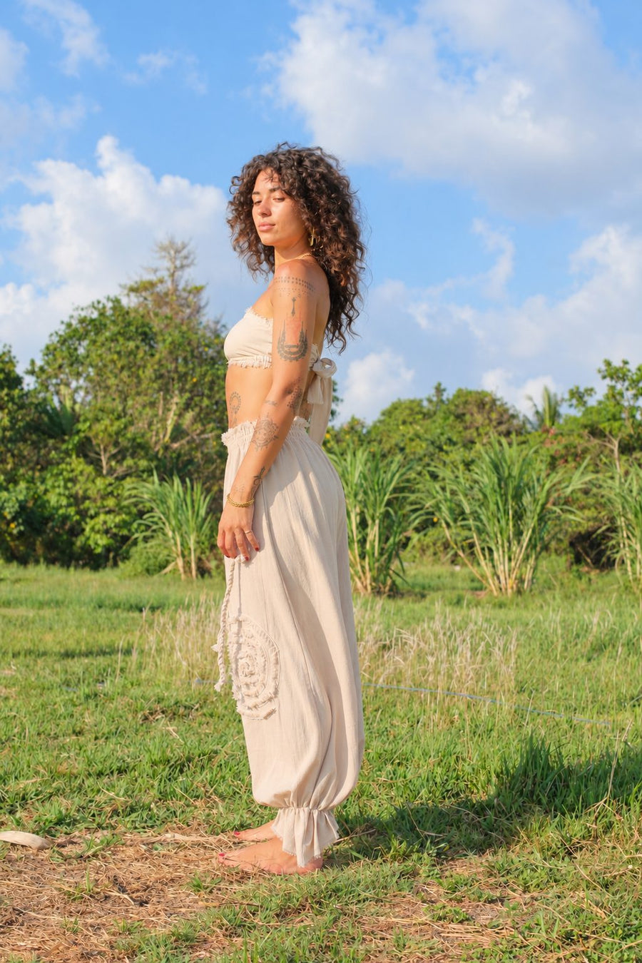 Intuition Pants in cream — side