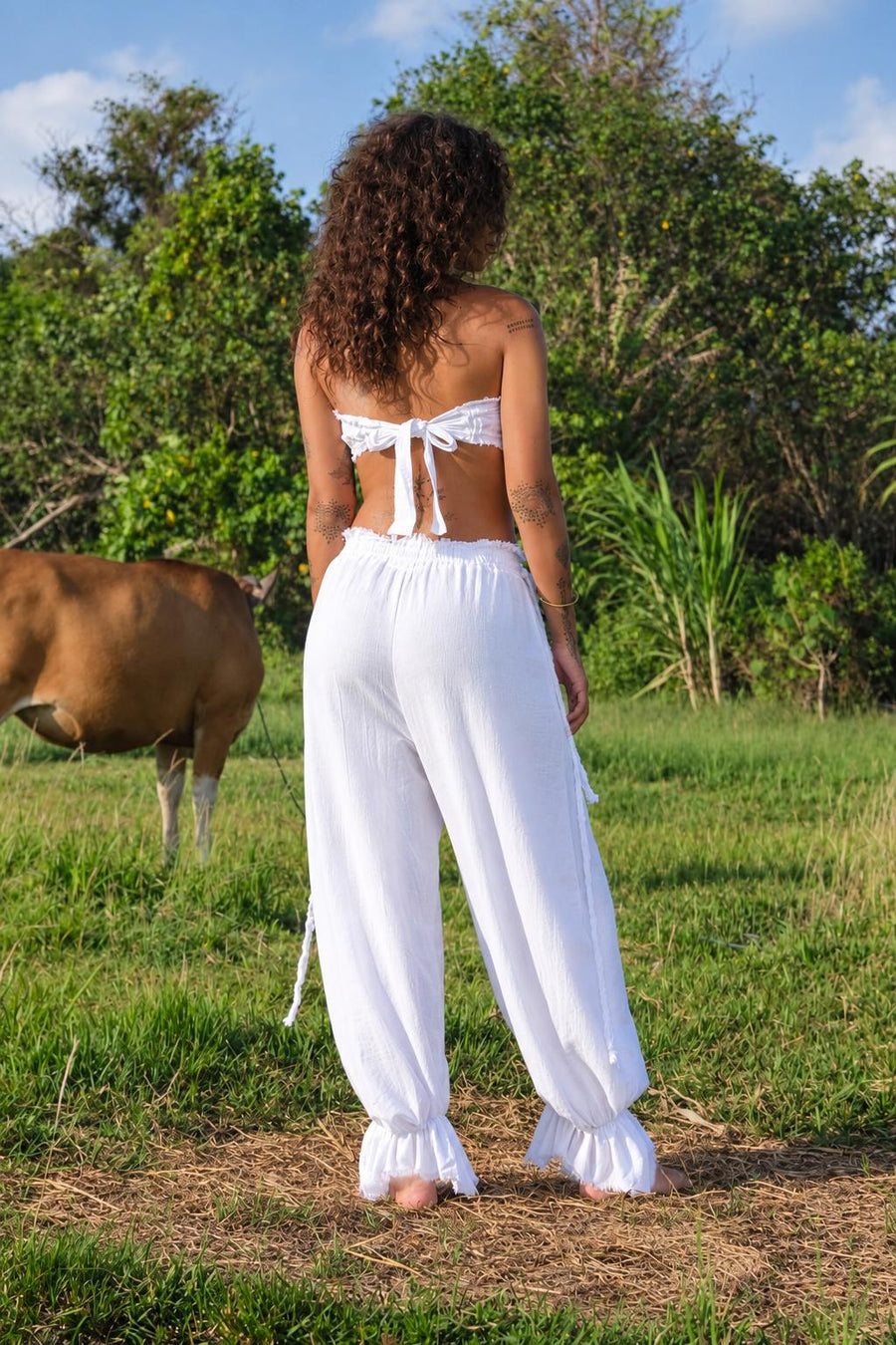 White Intuition Pants — back