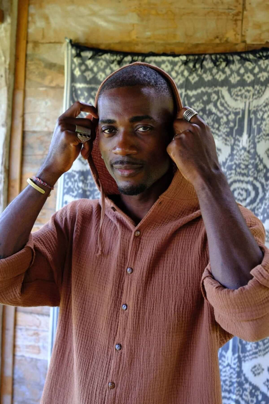 Men Solara Nomad Hoodie Brown - snugbrandwear