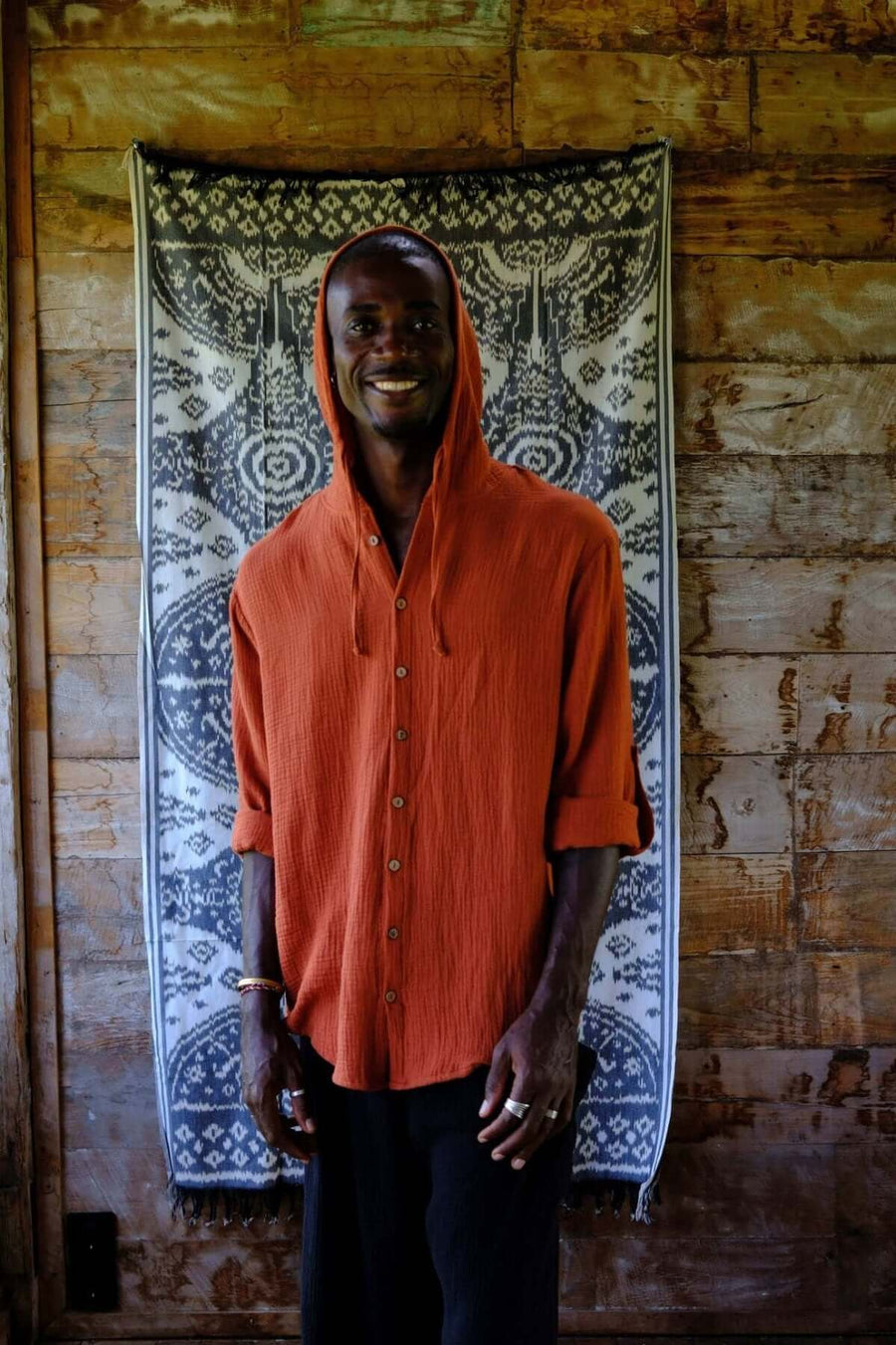 Men Solara Nomad Hoodie Terracotta - snugbrandwear