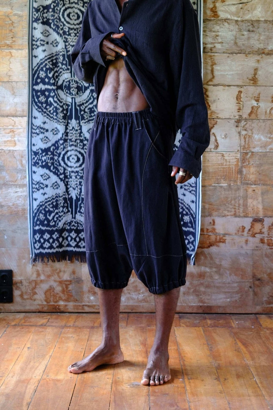 Ronin Black Outline Pants - Men - snugbrandwear