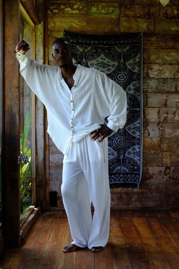 White Batwing Echo Shirt - snugbrandwear