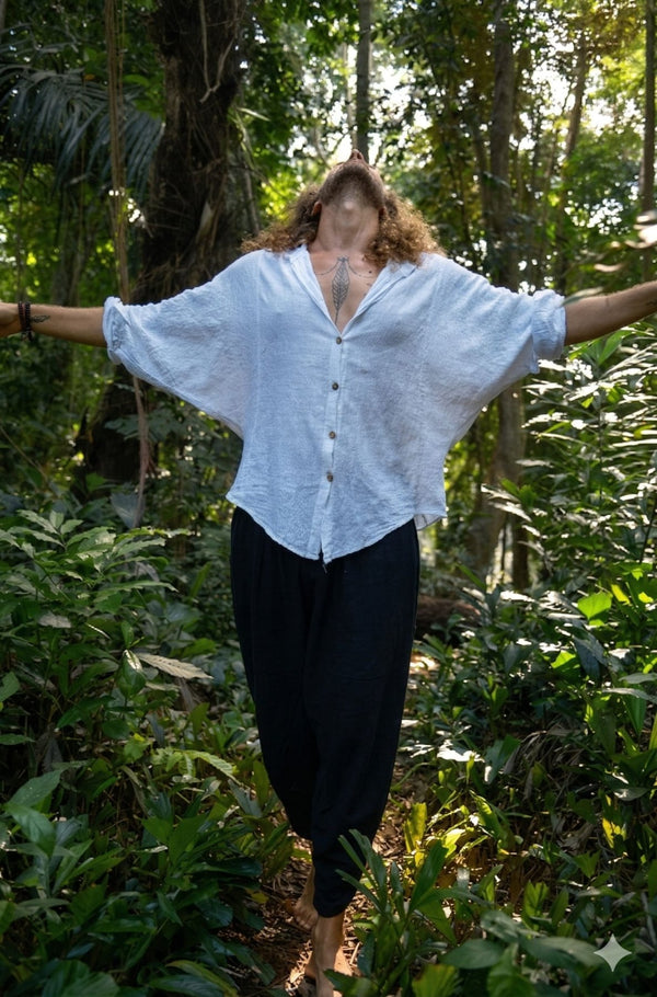 White Batwing Echo Shirt