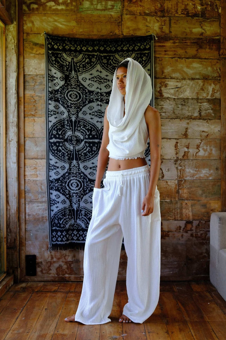 White Solara Pants - Women - snugbrandwear