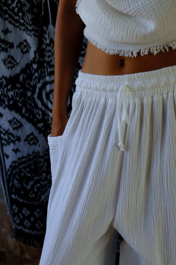 White Solara Pants - Women