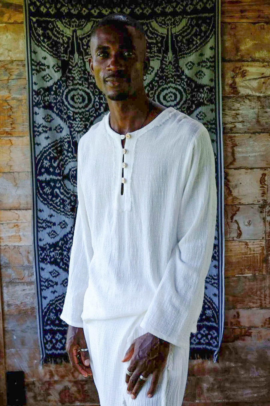White Yogi Echo Shirt - snugbrandwear